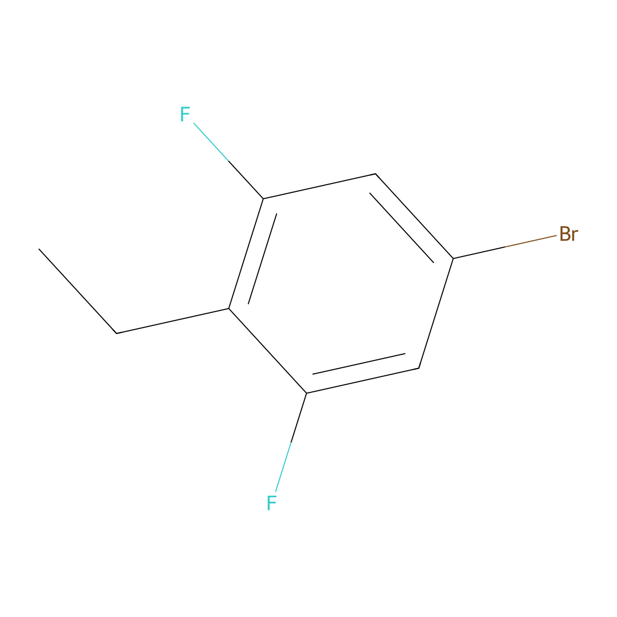 5-Bromo-2-ethyl-1,3-difluorobenzene molecular structure, CAS 2711370-28-2