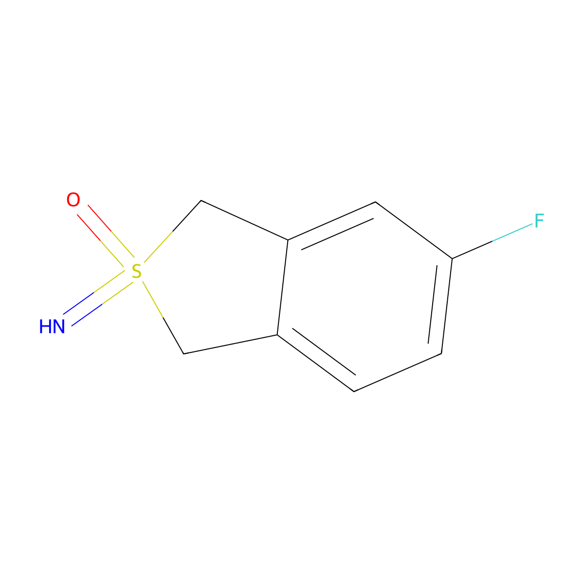 5-Fluoro-2-imino-1,3-dihydro-2lambda6-benzothiophen-2-one molecular structure, CAS 2711664-40-1