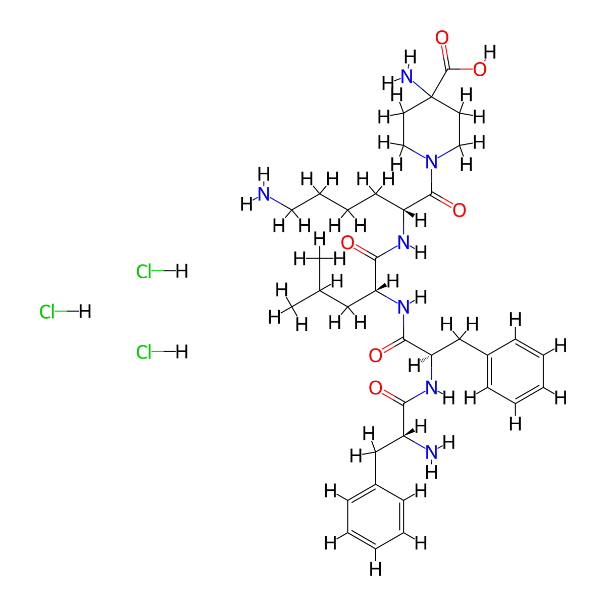 Difelikefalin HCl molecular structure, CAS 2711717-77-8