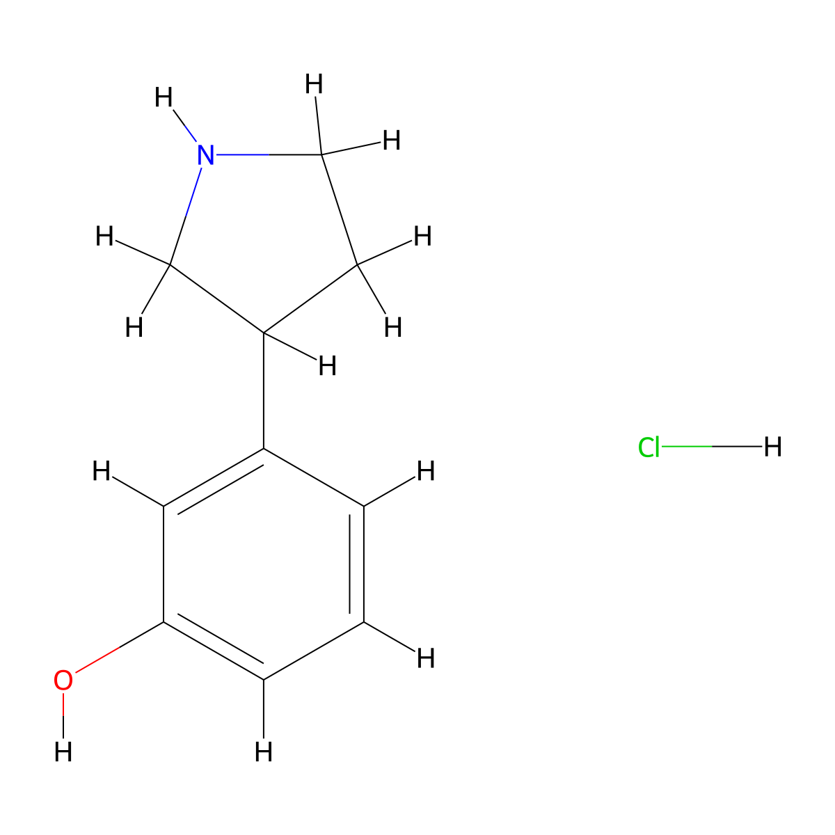 3-(3-Pyrrolidinyl)phenol Hydrochloride molecular structure, CAS 2711981-54-1