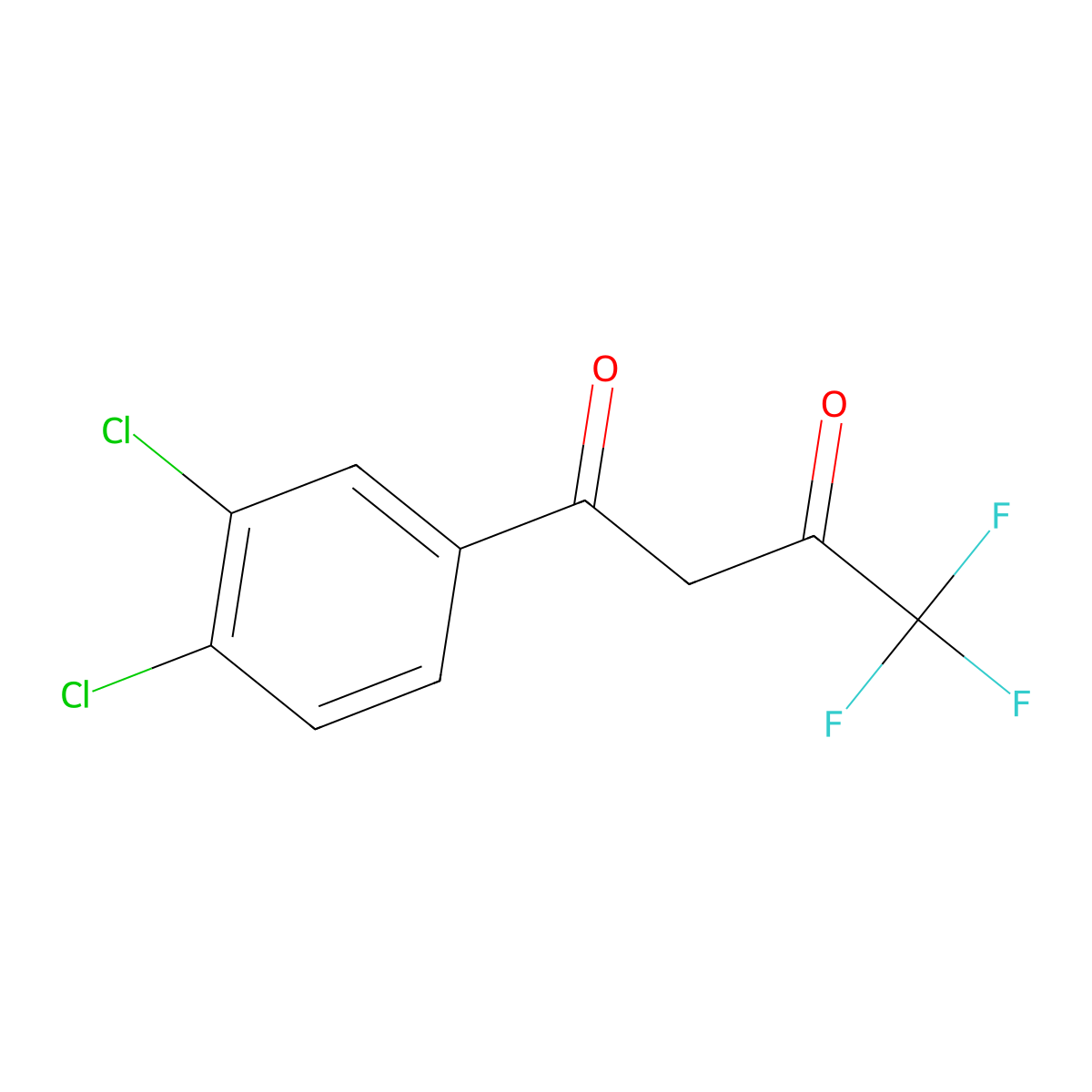 1-(3,4-Dichlorophenyl)-4,4,4-trifluorobutane-1,3-dione molecular structure, CAS 2712-68-7