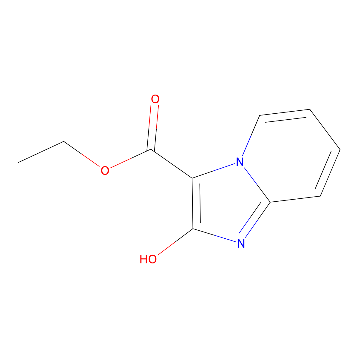 Ethyl 2-hydroxyimidazo[1,2-a]pyridine-3-carboxylate molecular structure, CAS 27124-44-3