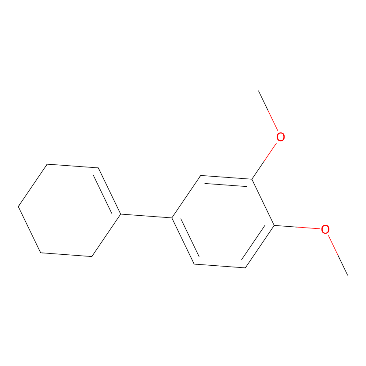 3',4'-Dimethoxy-2,3,4,5-tetrahydro-1,1'-biphenyl molecular structure, CAS 27124-93-2