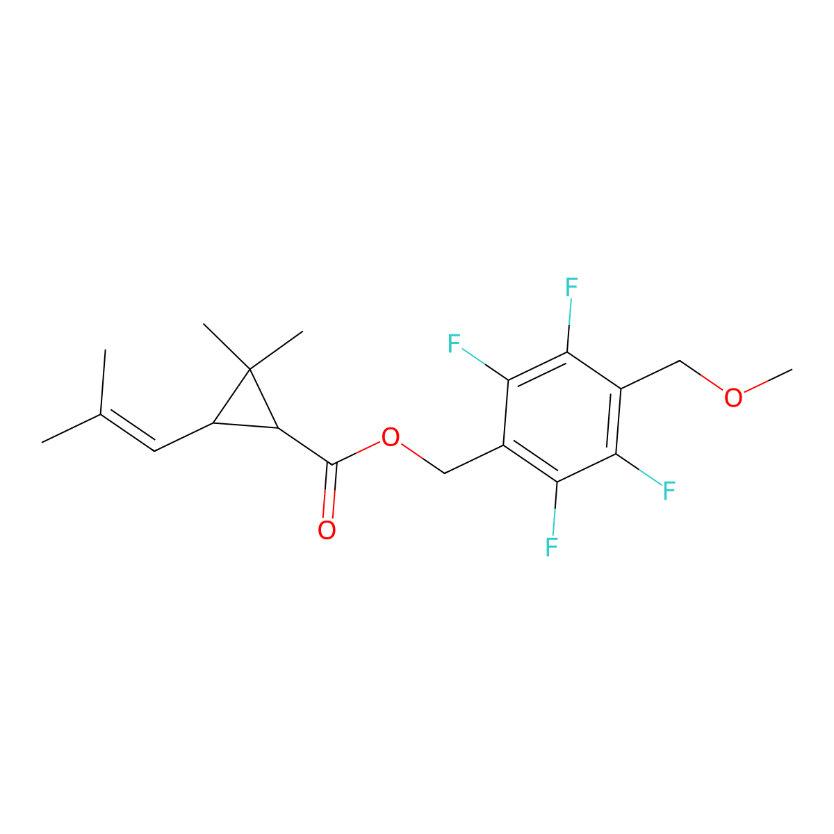 Dimefluthrin molecular structure, CAS 271241-14-6