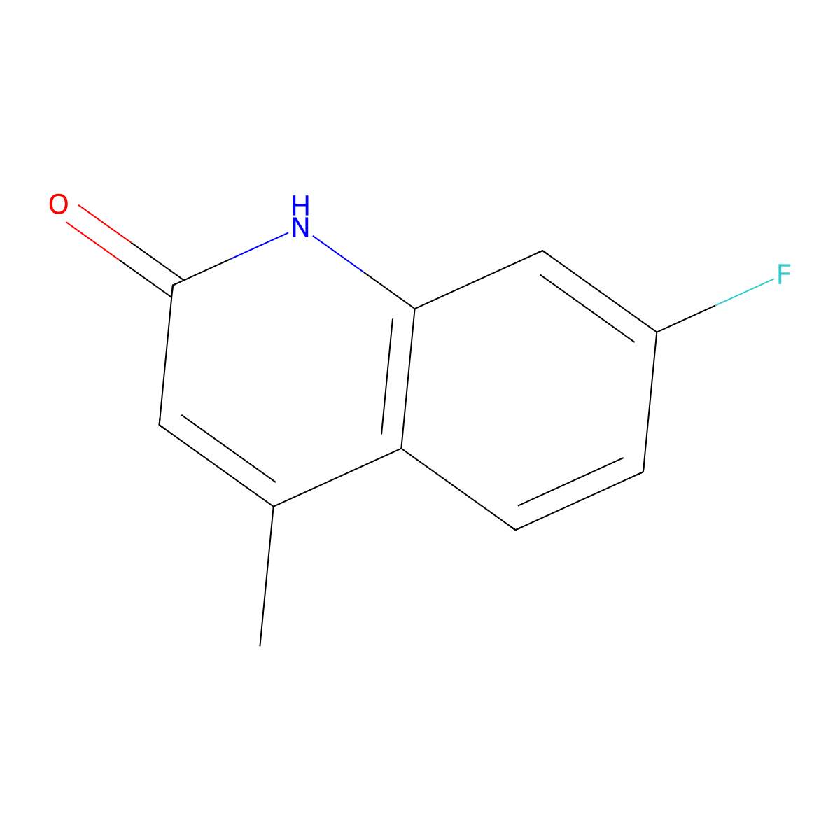 7-Fluoro-4-methylquinolin-2(1H)-one molecular structure, CAS 271241-24-8