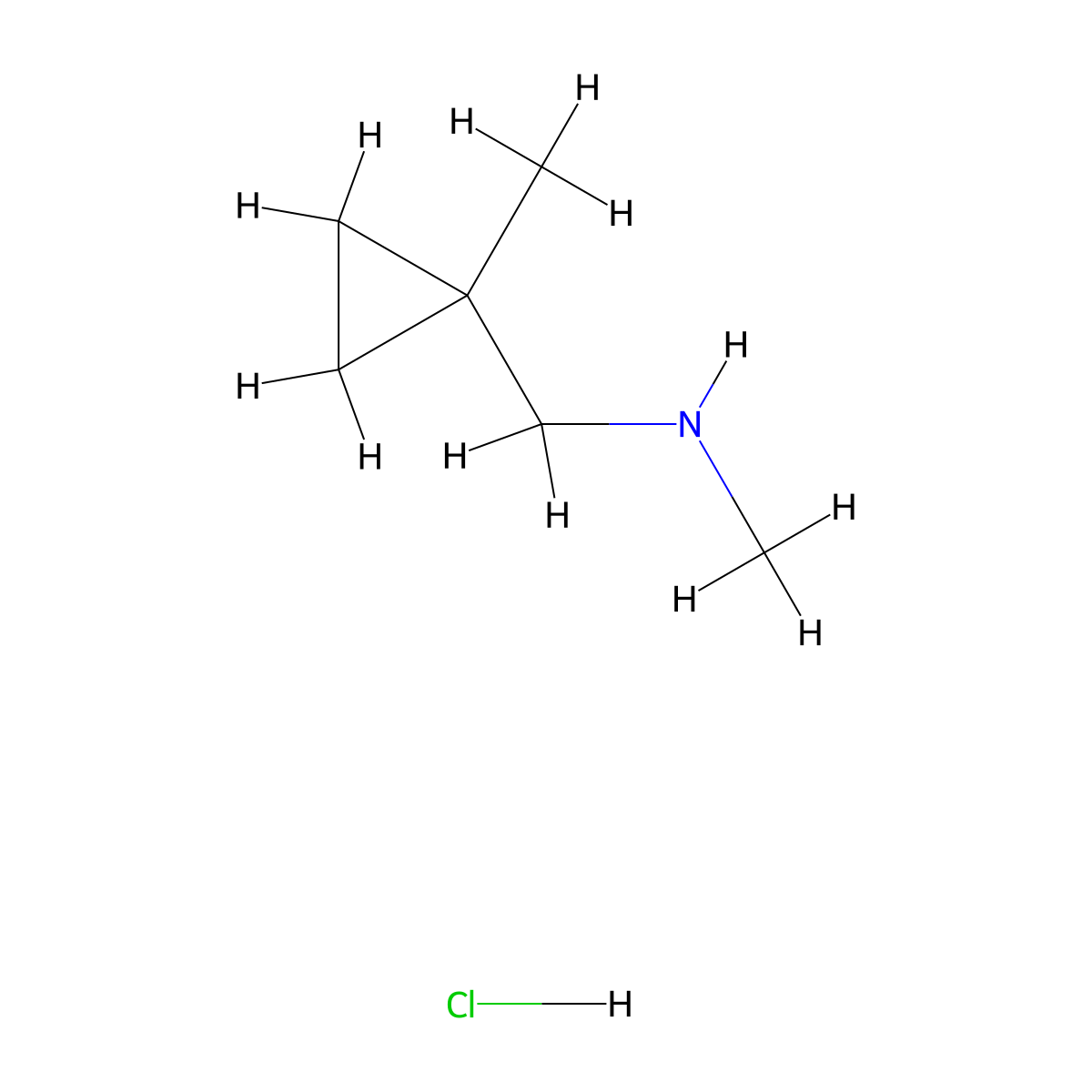 Methyl[(1-methylcyclopropyl)methyl]amine hydrochloride molecular structure, CAS 2712421-24-2