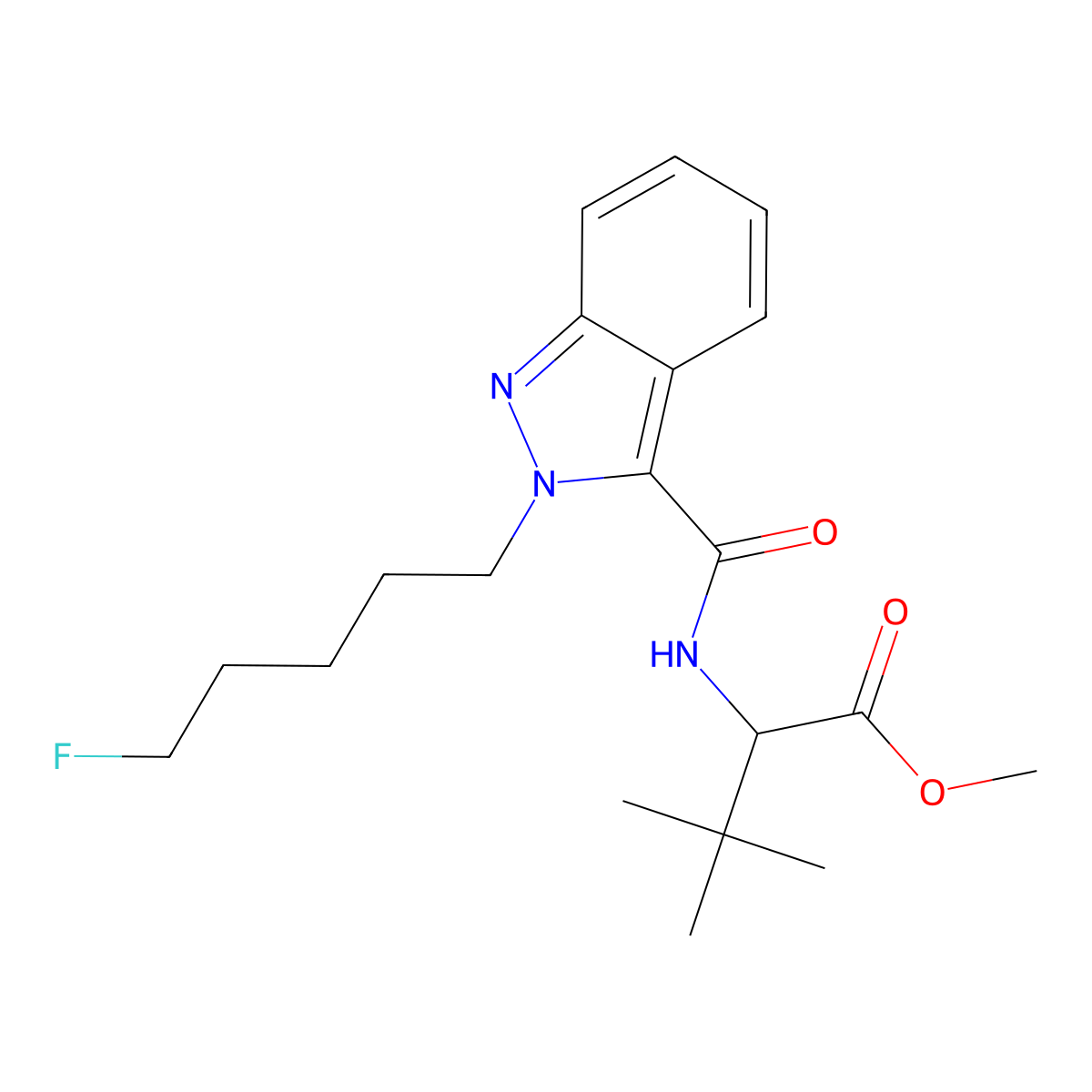 5-fluoro ADB 2'-indazole isomer molecular structure, CAS 2712429-78-0