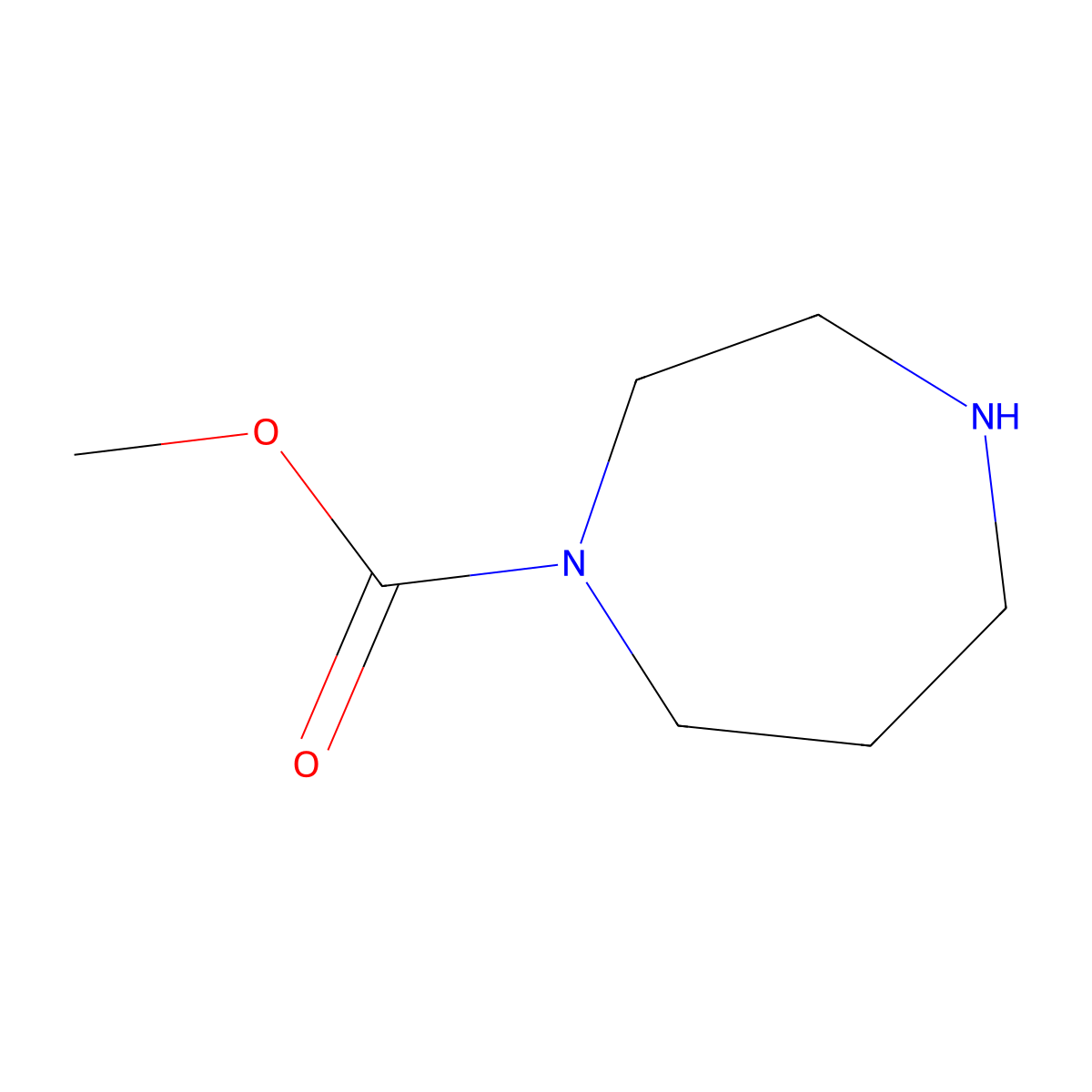 Methyl 1,4-diazepane-1-carboxylate molecular structure, CAS 271243-23-3