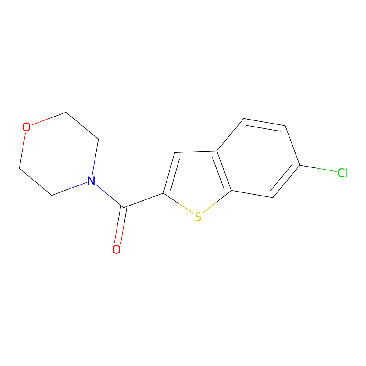(6-Chlorobenzo[b]thien-2-yl)-4-morpholinylmethanone molecular structure, CAS 2712457-18-4