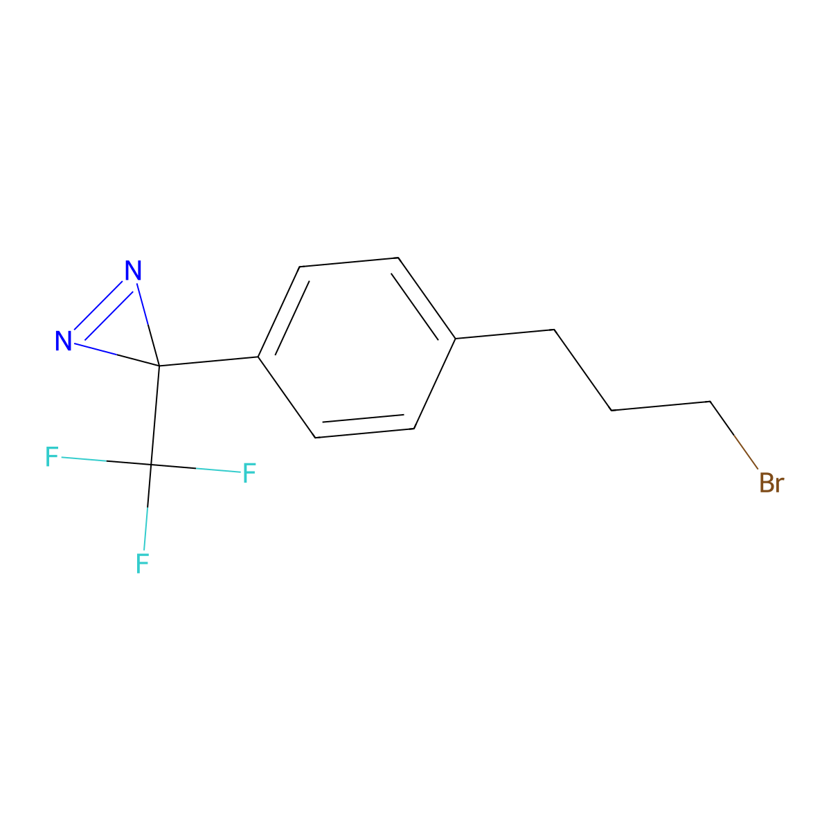 3-[4-(3-bromopropyl)phenyl]-3-(trifluoromethyl)-3H-diazirine molecular structure, CAS 271252-21-2