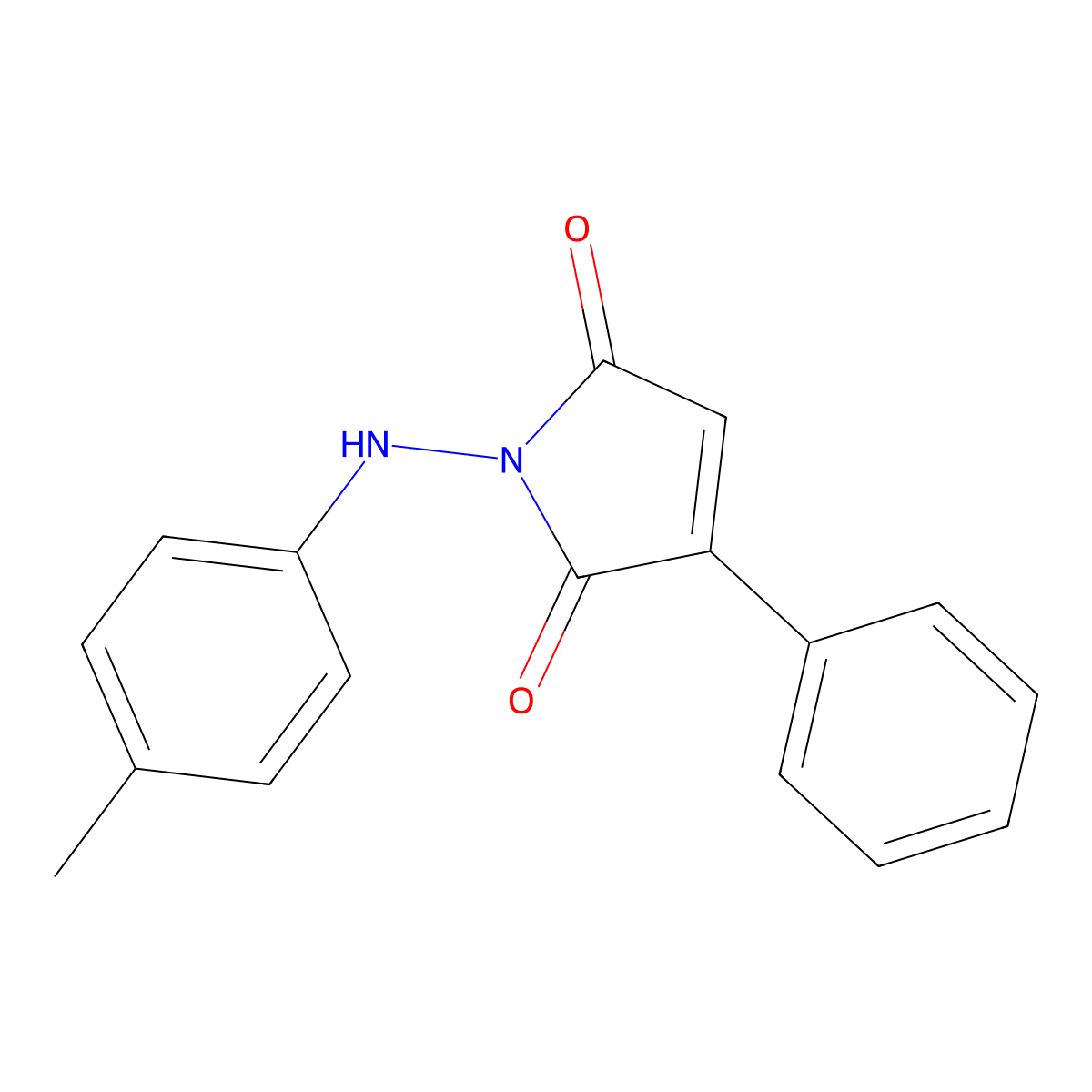 3-phenyl-1-(4-toluidino)-1H-pyrrole-2,5-dione molecular structure, CAS 271254-70-7