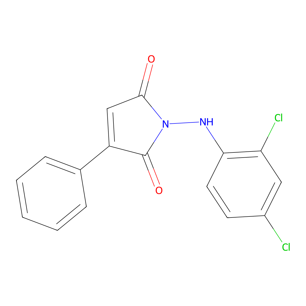 1-(2,4-dichloroanilino)-3-phenyl-1H-pyrrole-2,5-dione molecular structure, CAS 271254-72-9