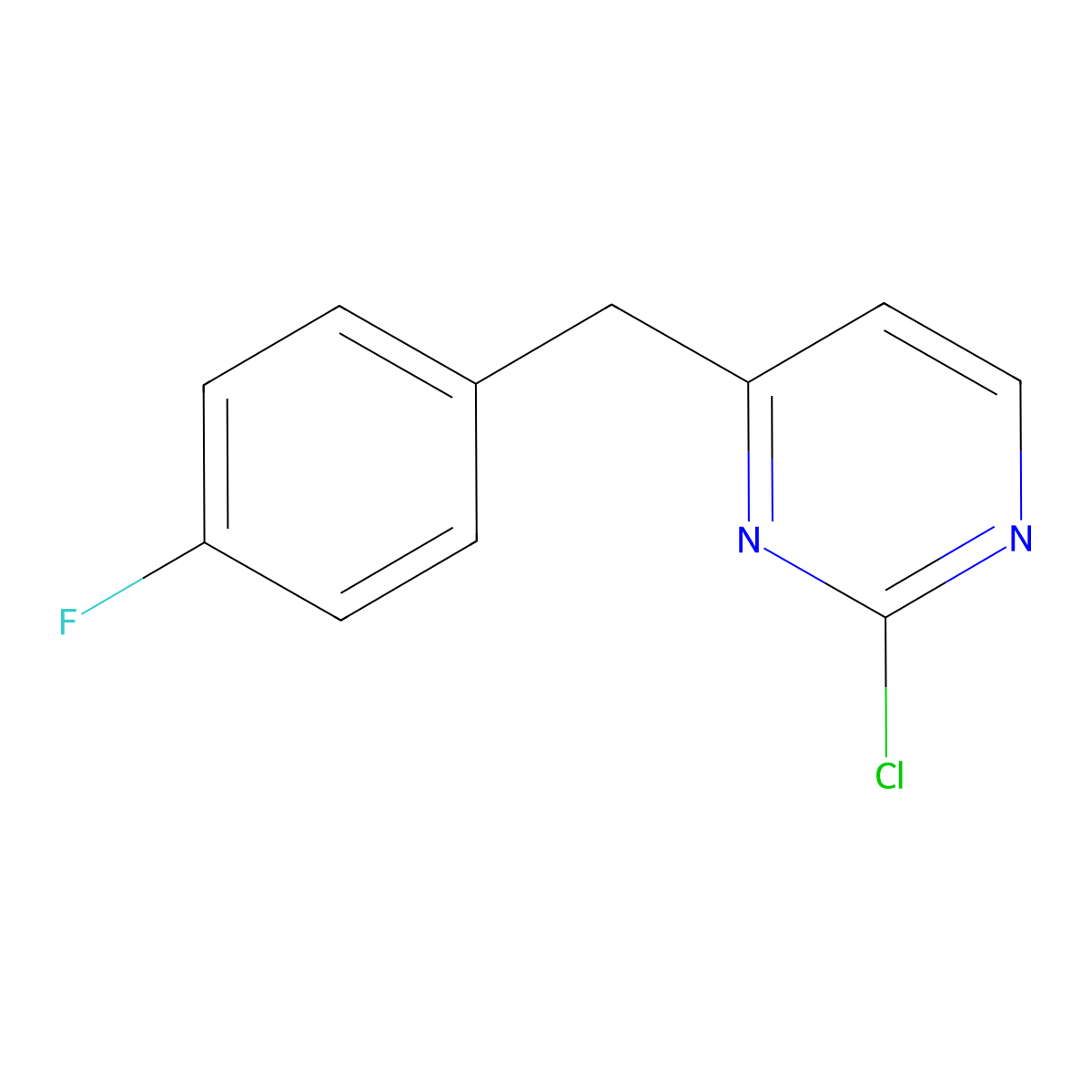 2-Chloro-4-(4-fluorobenzyl)pyrimidine molecular structure, CAS 271258-54-9