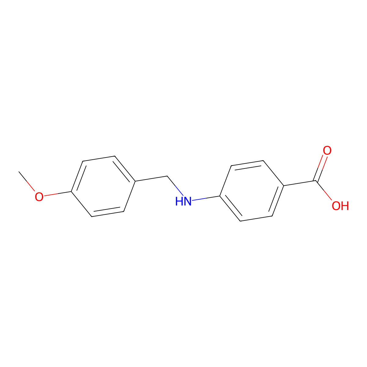 4-(4-Methoxybenzylamino)benzoic acid molecular structure, CAS 27126-29-0