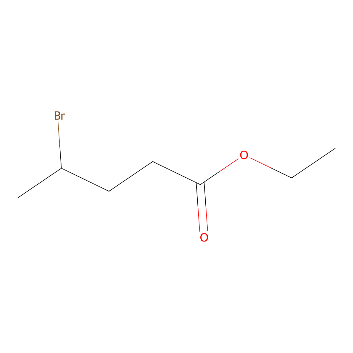 Ethyl 4-bromopentanoate molecular structure, CAS 27126-42-7