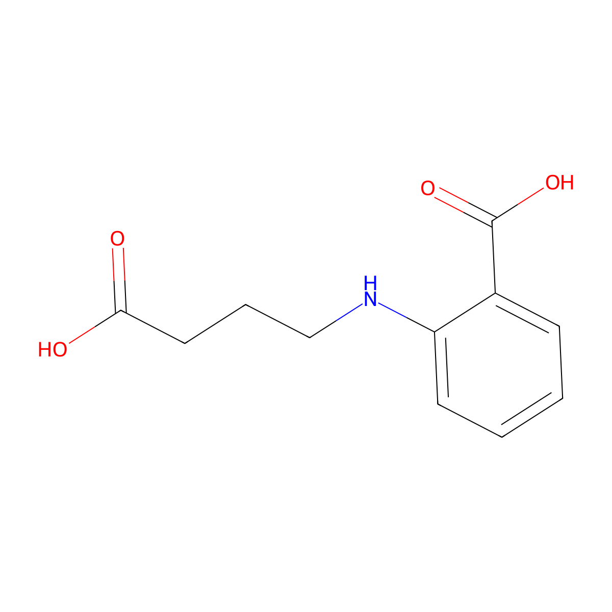 2-[(3-Carboxypropyl)amino]benzoic acid molecular structure, CAS 27126-44-9