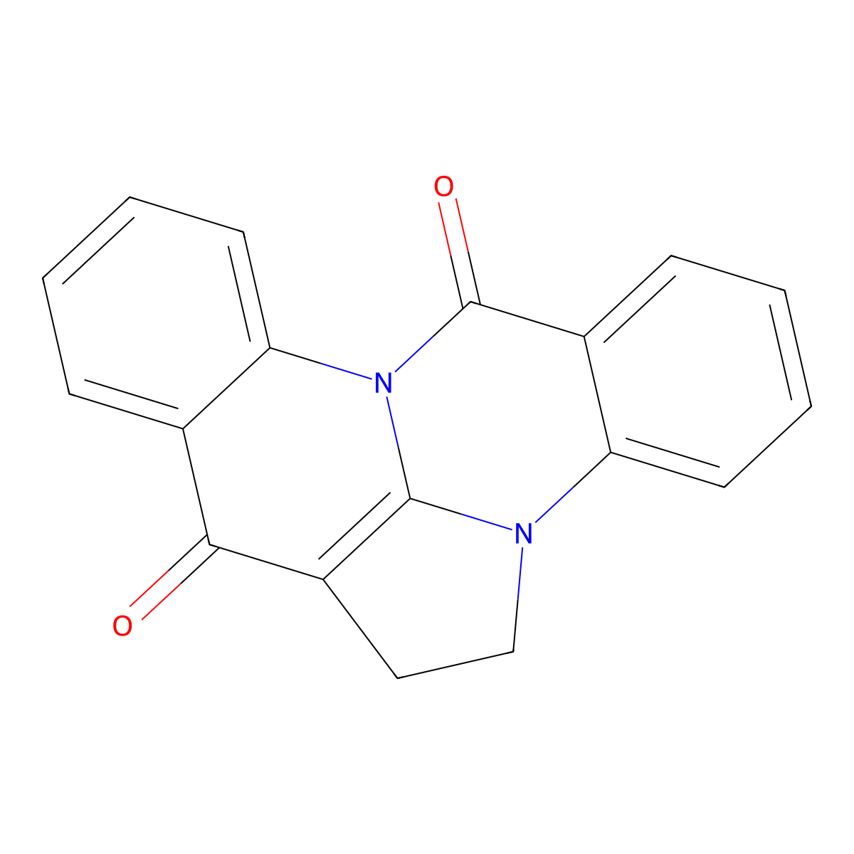 5,6-dihydro-7H,12H-4b,11b-diazabenzo[e]aceanthrylene-7,12-dione molecular structure, CAS 27126-47-2