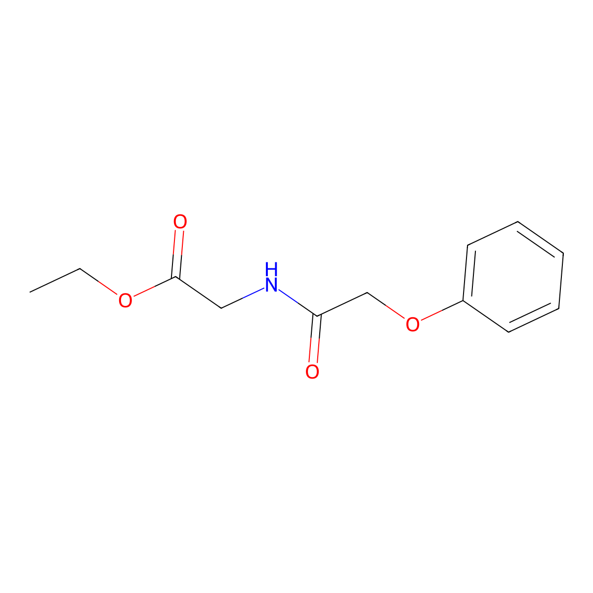 Ethyl 2-[(2-phenoxyacetyl)amino]acetate molecular structure, CAS 27127-58-8
