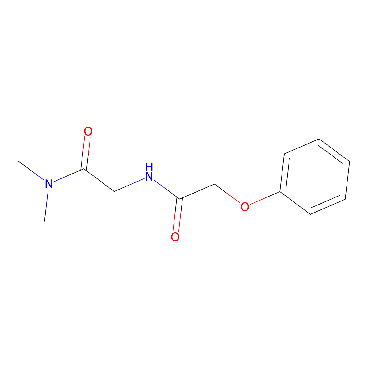 N,N-dimethyl-2-[(2-phenoxyacetyl)amino]acetamide molecular structure, CAS 27127-59-9
