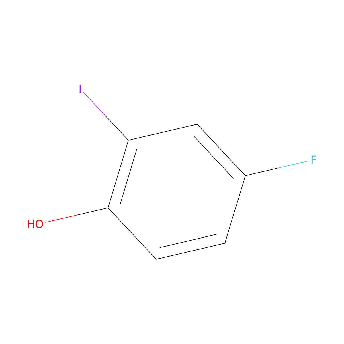 4-Fluoro-2-iodophenol molecular structure, CAS 2713-29-3