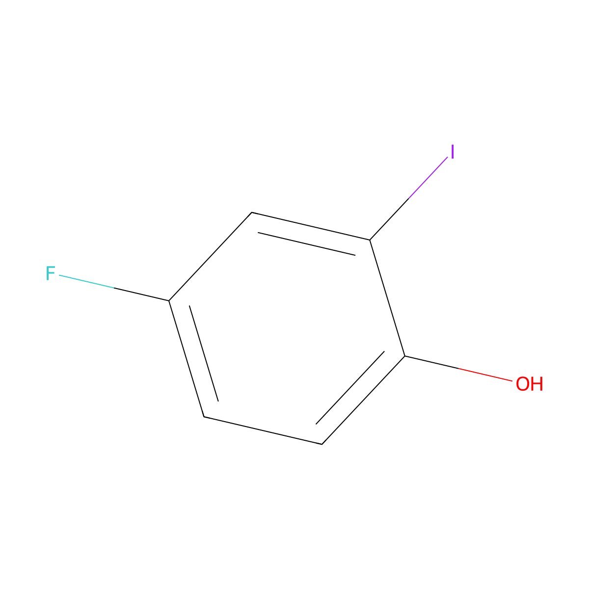 4-Fluoro-2-iodophenol molecular structure, CAS 2713-29-3