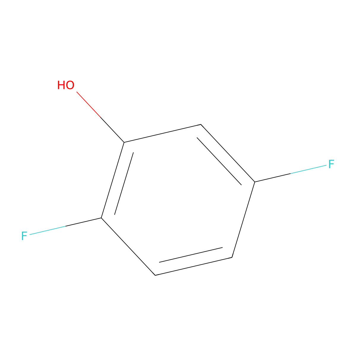 2,5-Difluorophenol molecular structure, CAS 2713-31-7