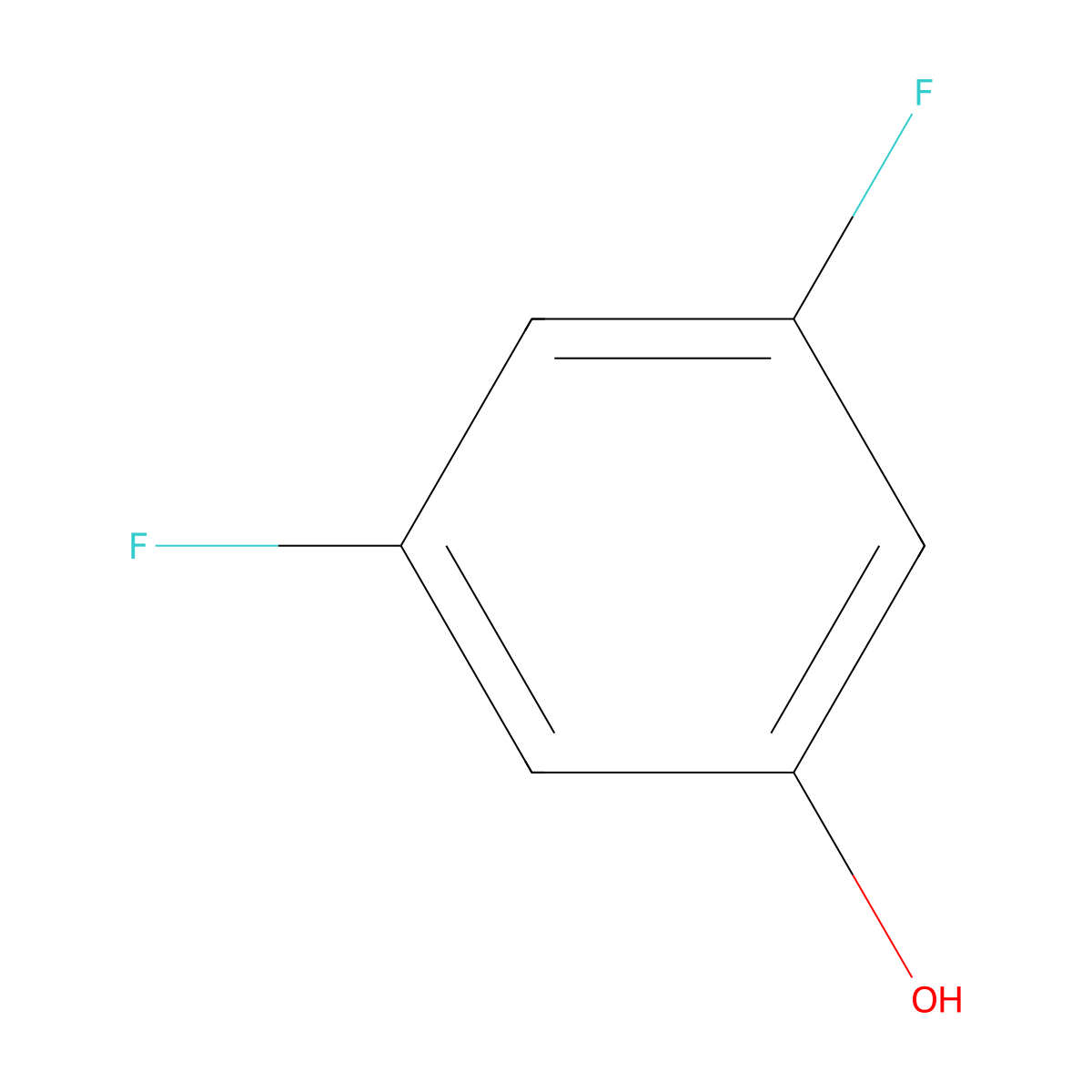3,5-Difluorophenol molecular structure, CAS 2713-34-0