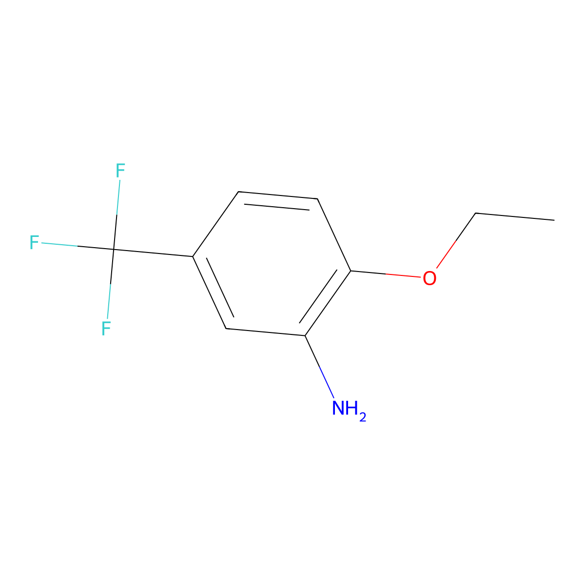 2-Ethoxy-5-(trifluoromethyl)aniline molecular structure, CAS 2713-73-7