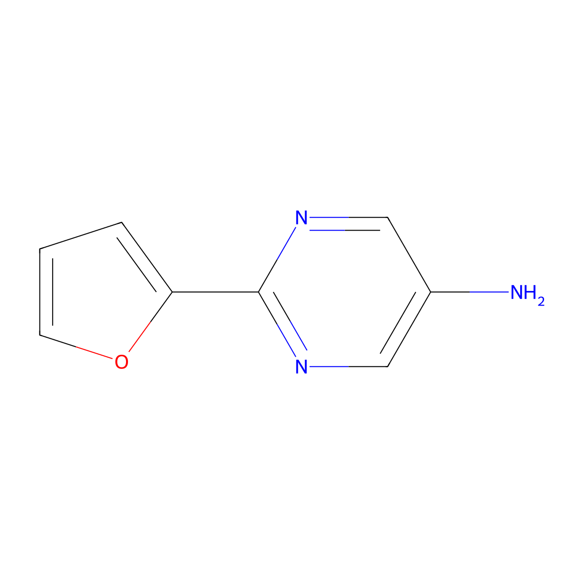 2-(Furan-2-yl)pyrimidin-5-amine molecular structure, CAS 27130-78-5