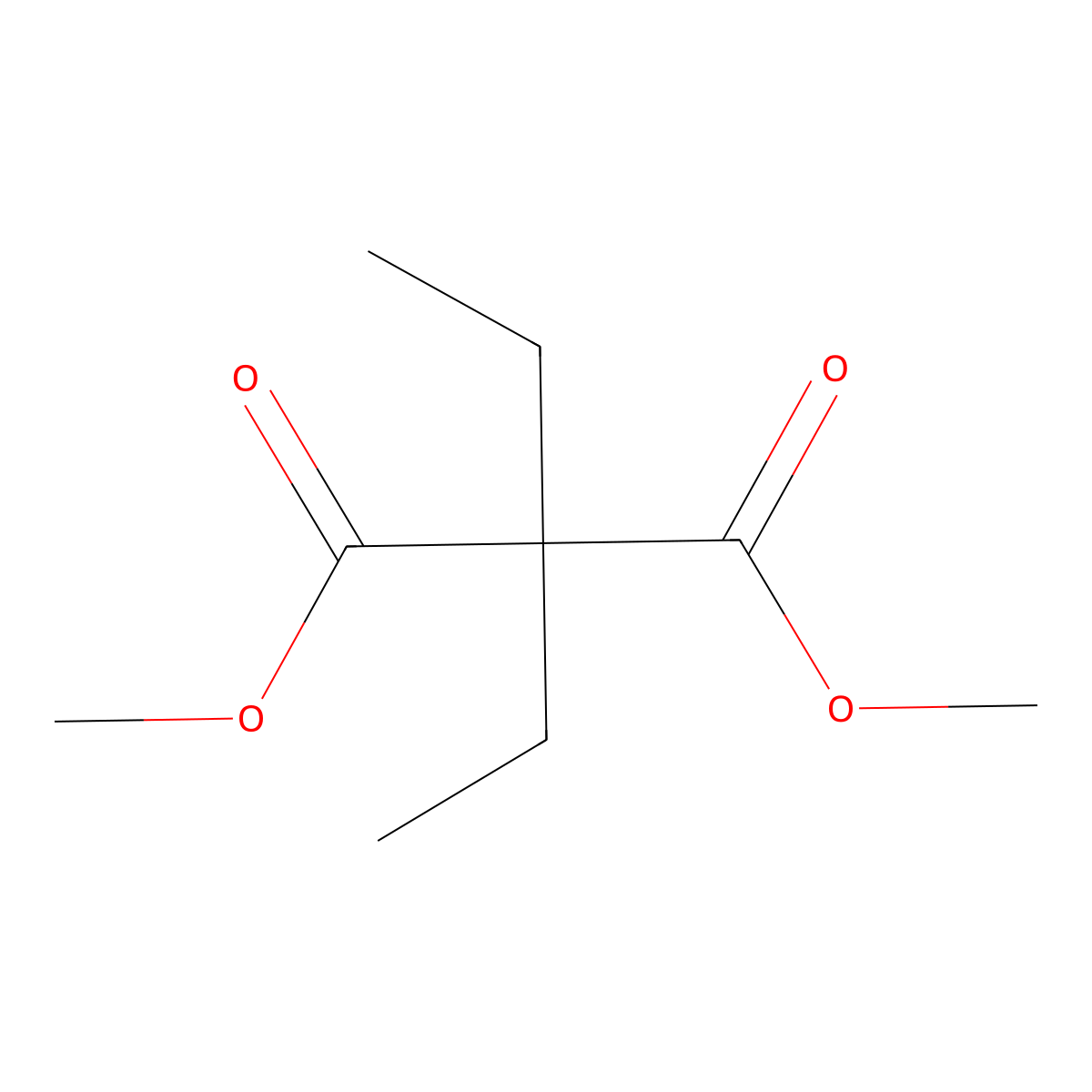 Dimethyl diethylmalonate molecular structure, CAS 27132-23-6