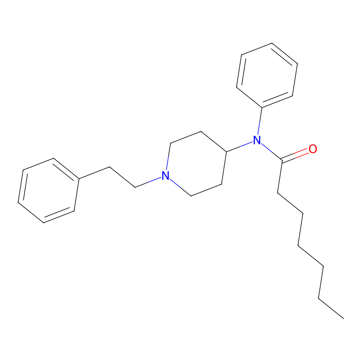 Heptanoyl fentanyl molecular structure, CAS 2713391-46-7