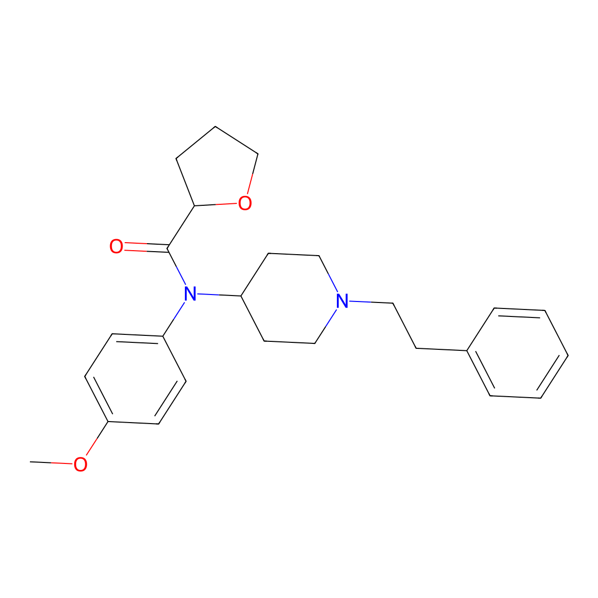 p-Methoxytetrahydrofuranfentanyl molecular structure, CAS 2713391-48-9