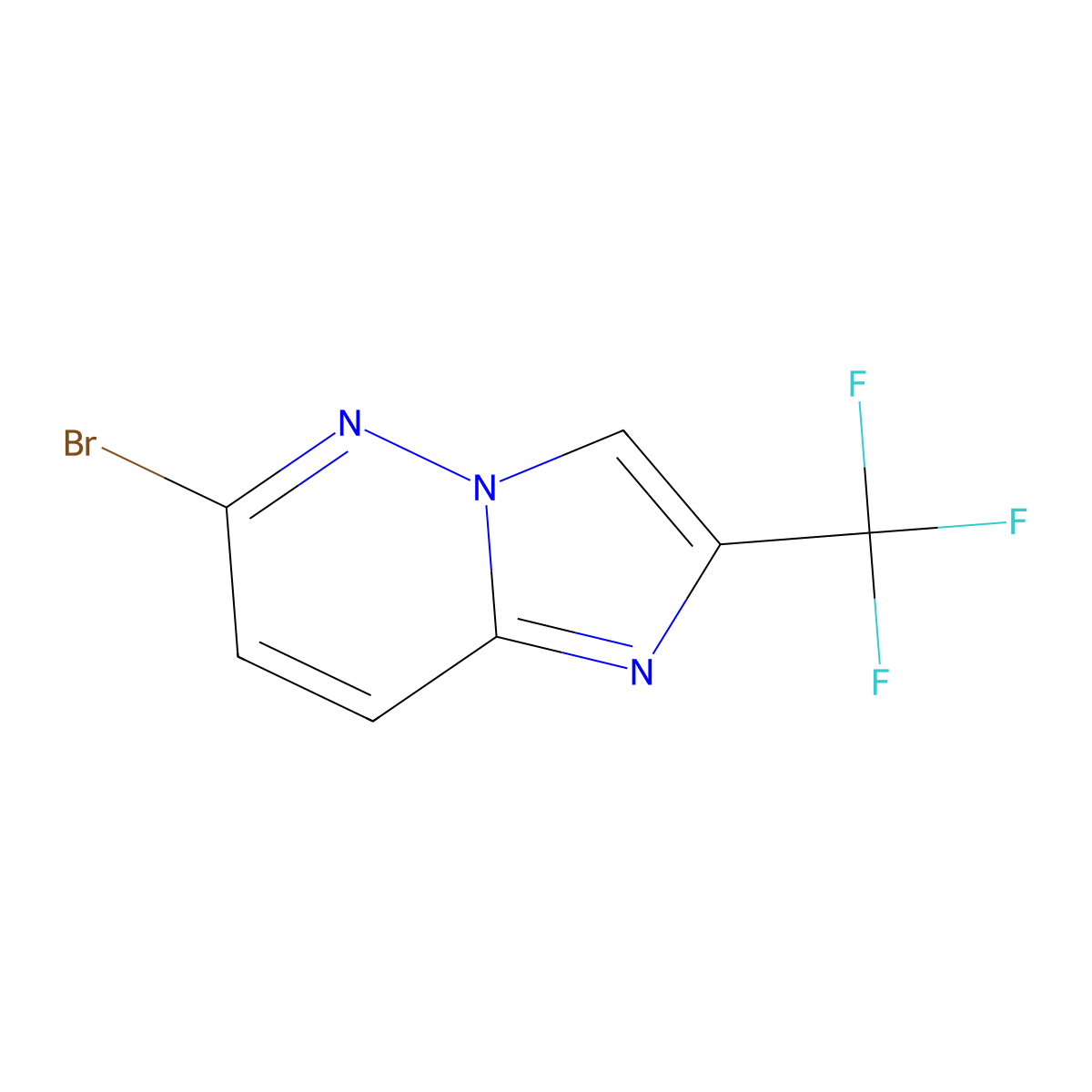 6-Bromo-2-(trifluoromethyl)imidazo[1,2-B]pyridazine molecular structure, CAS 2713449-09-1