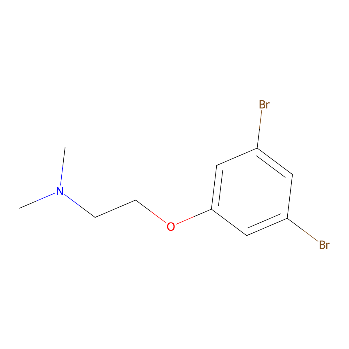 2-(3,5-dibromophenoxy)-N,N-dimethylethanamine molecular structure, CAS 2713508-34-8