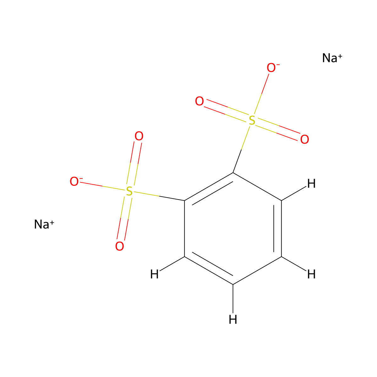 1,2-benzenedisulfonic acid, disodium salt molecular structure, CAS 27137-20-8