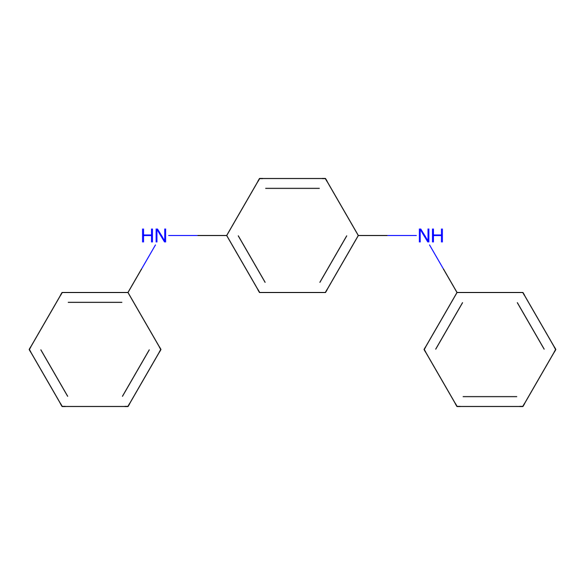 N,N'-Diphenyl-P-Phenylenediamine molecular structure, CAS 27137-31-1