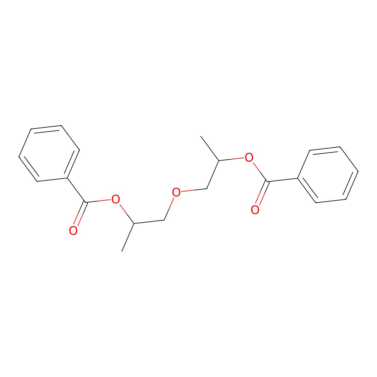 1,1'-Oxybis-2-propanol dibenzoate molecular structure, CAS 27138-31-4