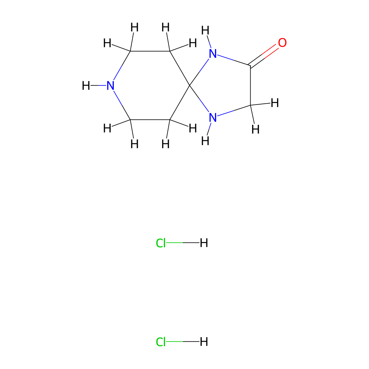 1,4,8-Triazaspiro[4.5]decan-2-one dihydrochloride molecular structure, CAS 2713832-41-6