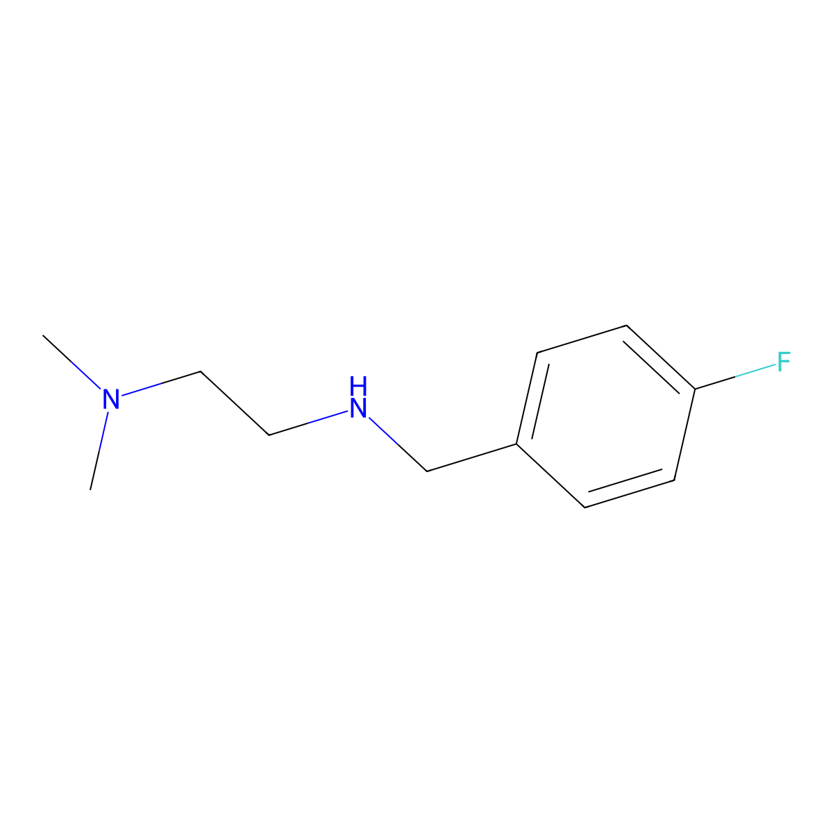 [2-(Dimethylamino)ethyl][(4-fluorophenyl)methyl]amine molecular structure, CAS 2714-80-9