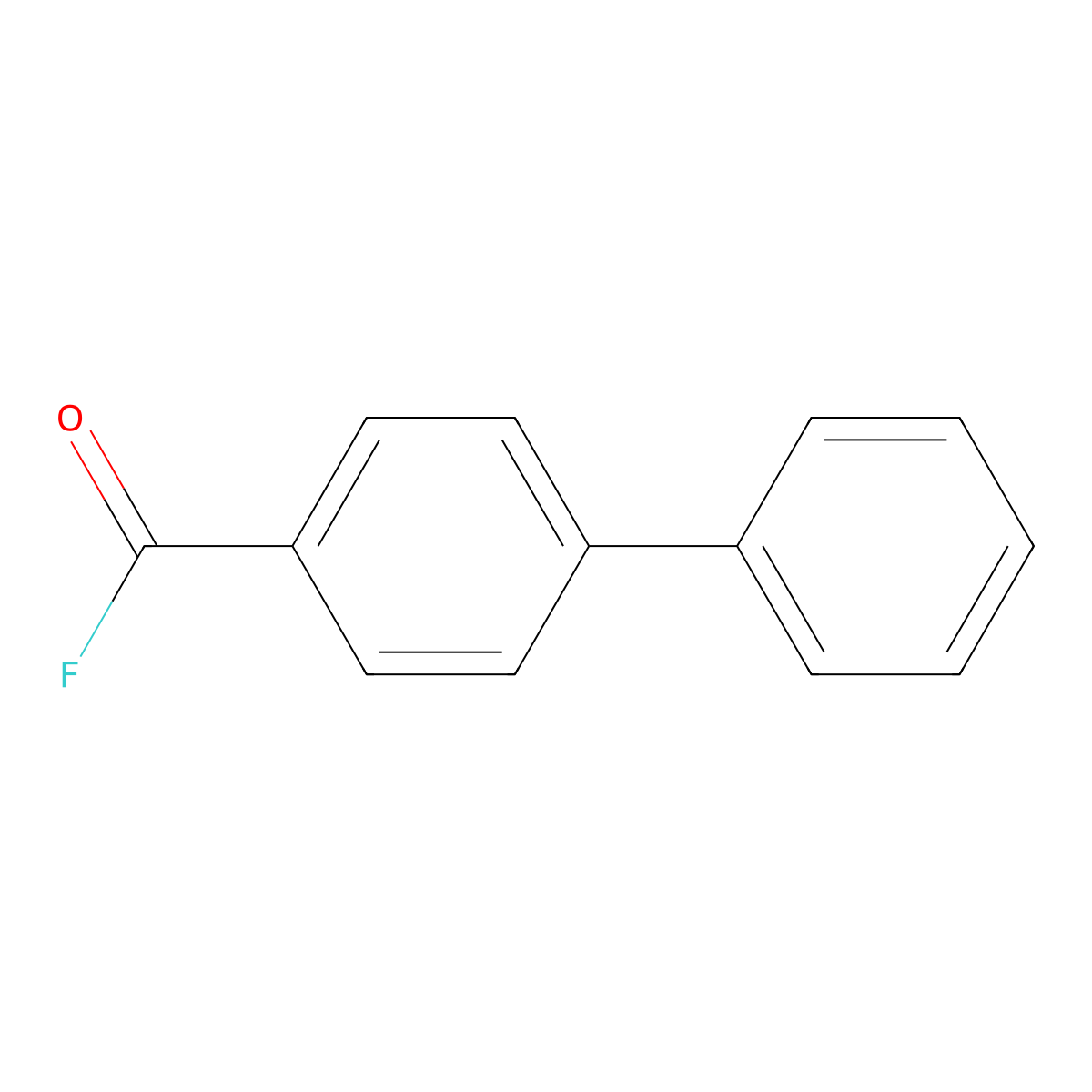 [1,1'-Biphenyl]-4-carbonyl fluoride molecular structure, CAS 2714-87-6