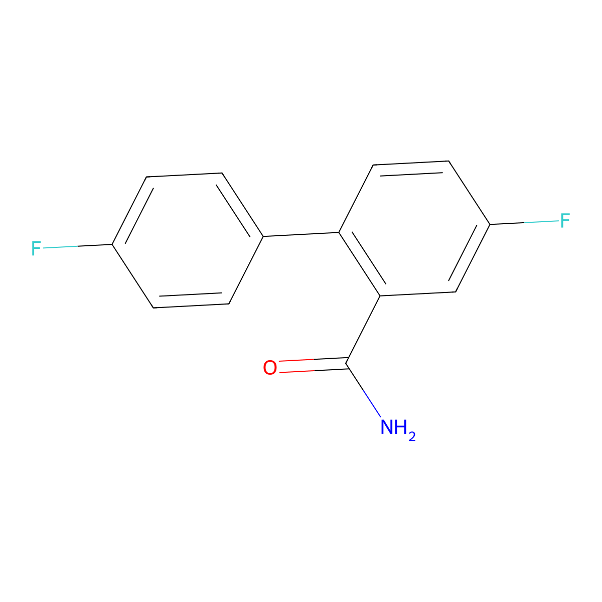 4',4-Difluorobiphenyl-2-carboxamide molecular structure, CAS 2714-97-8