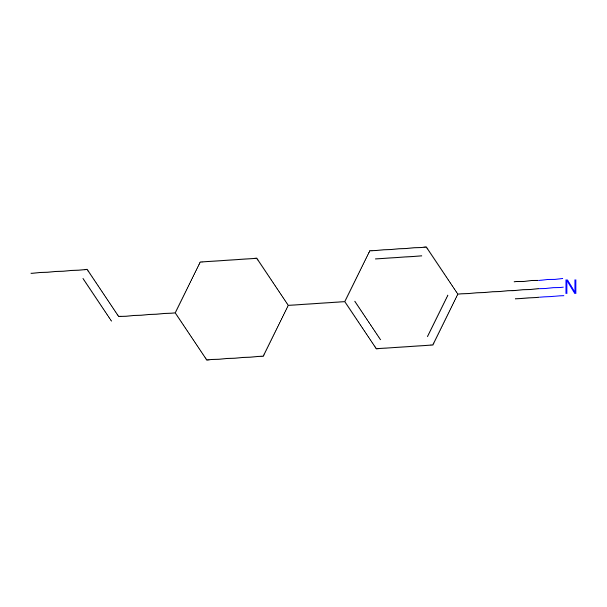 4-(4-Prop-1-enylcyclohexyl)benzonitrile molecular structure, CAS 2714084-66-7