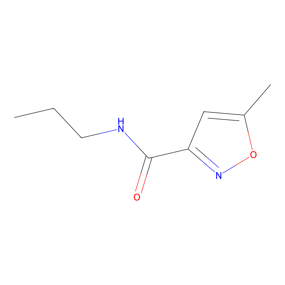 5-methyl-N-propyl-3-isoxazolecarboxamide molecular structure, CAS 27144-55-4