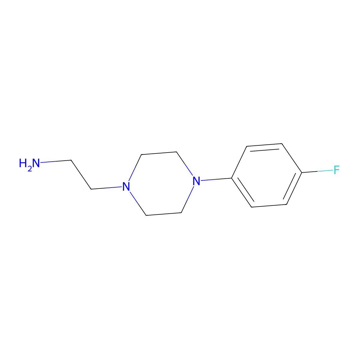 2-[4-(4-Fluorophenyl)piperazin-1-yl]ethanamine molecular structure, CAS 27144-84-9