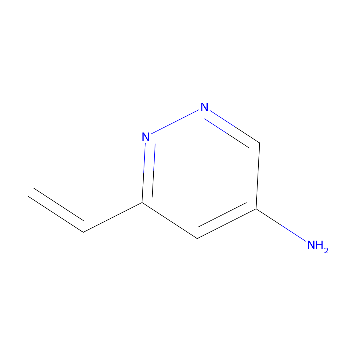 6-ethenyl-4-Pyridazinamine molecular structure, CAS 2714575-27-4