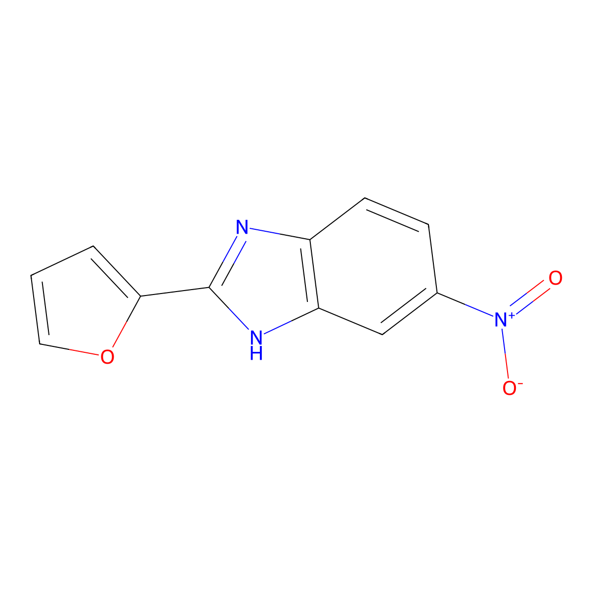 2-(Furan-2-yl)-6-nitro-1H-benzo[d]imidazole molecular structure, CAS 27146-12-9