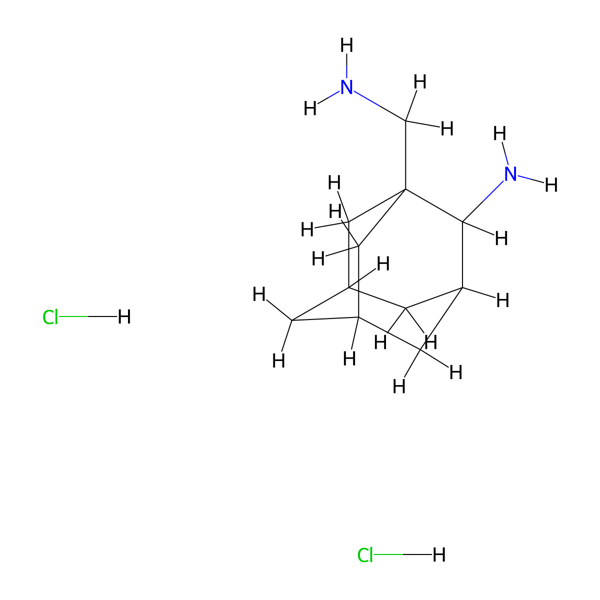 1-(Aminomethyl)adamantan-2-amine dihydrochloride molecular structure, CAS 27146-53-8