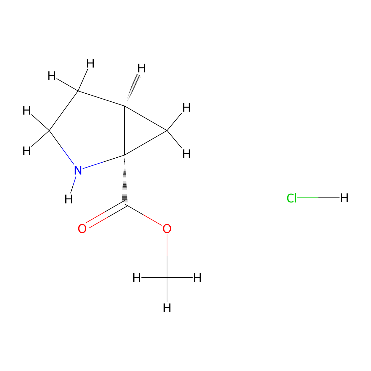 methyl (1R,5S)-2-azabicyclo[3.1.0]hexane-1-carboxylate hydrochloride molecular structure, CAS 2714719-88-5