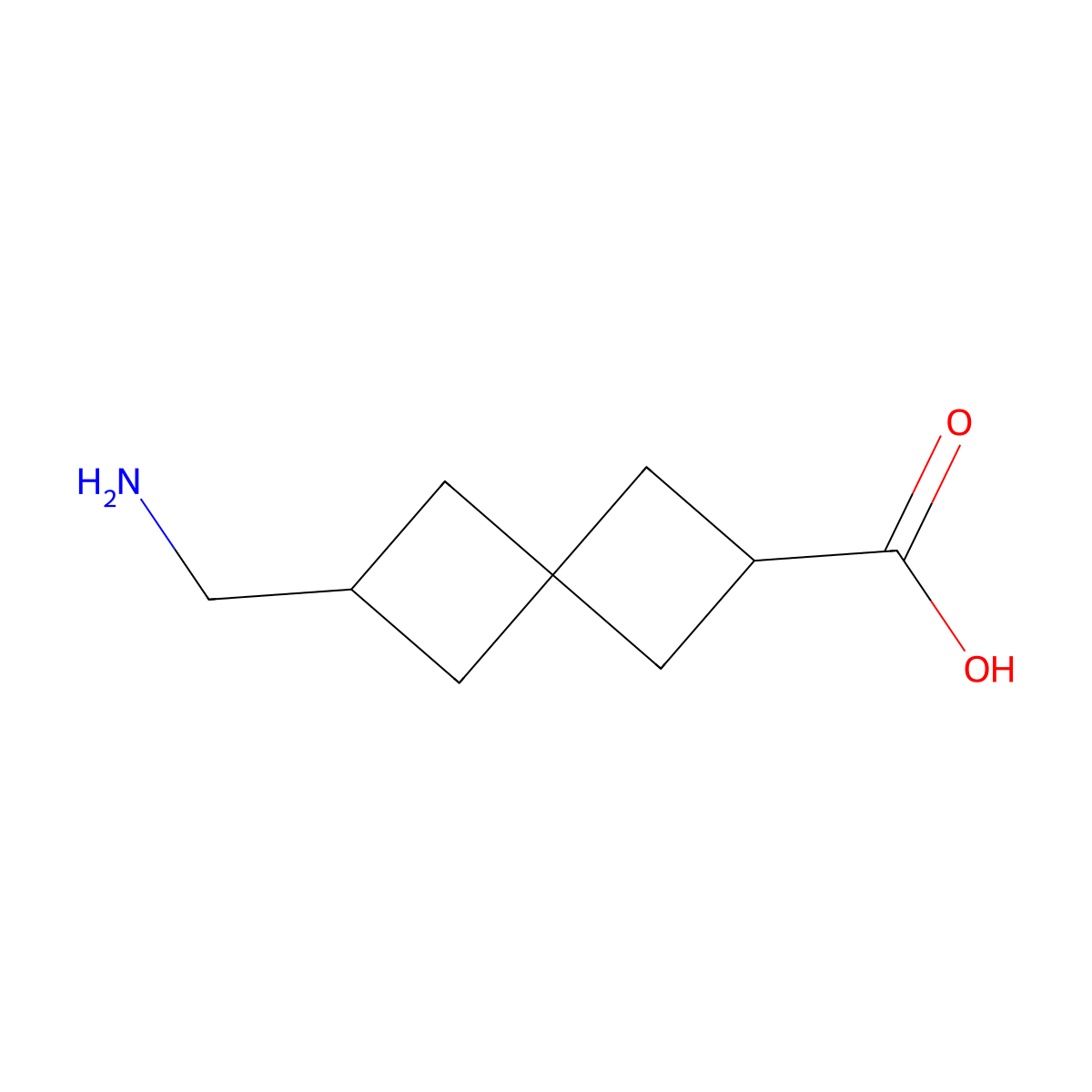 6-(Aminomethyl)spiro[3.3]heptane-2-carboxylic acid molecular structure, CAS 27149-97-9