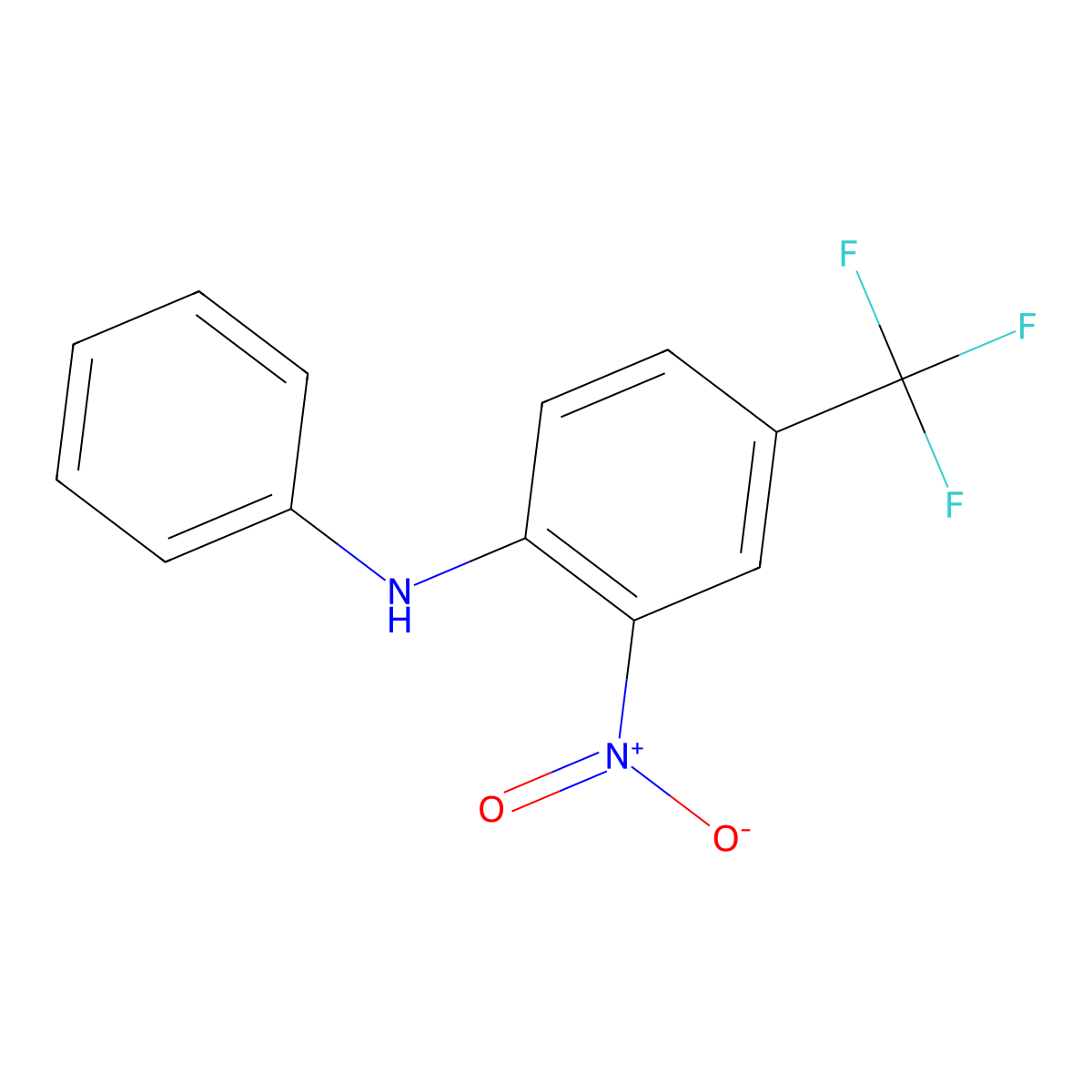 2-nitro-N-phenyl-4-(trifluoromethyl)aniline molecular structure, CAS 2715-01-7